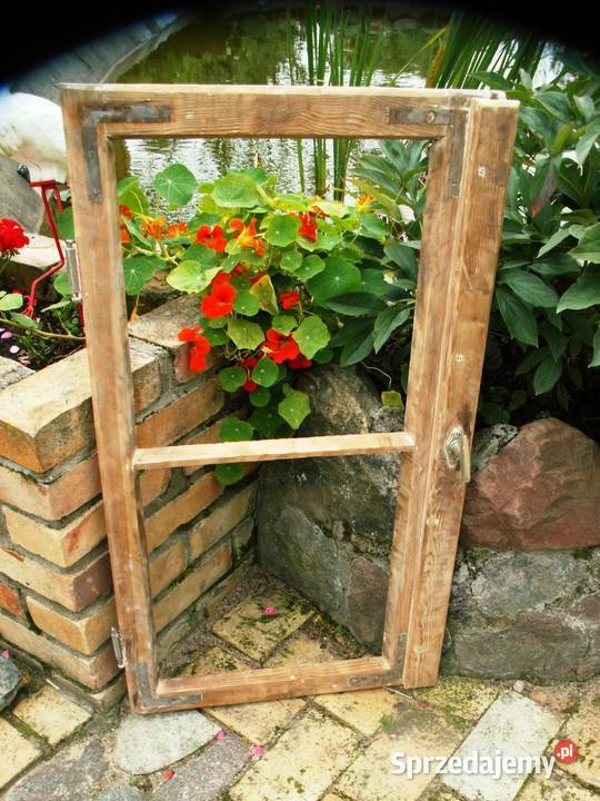 Stare okno rama okienna retro loft lustro warmińsko-mazurskie Ełk