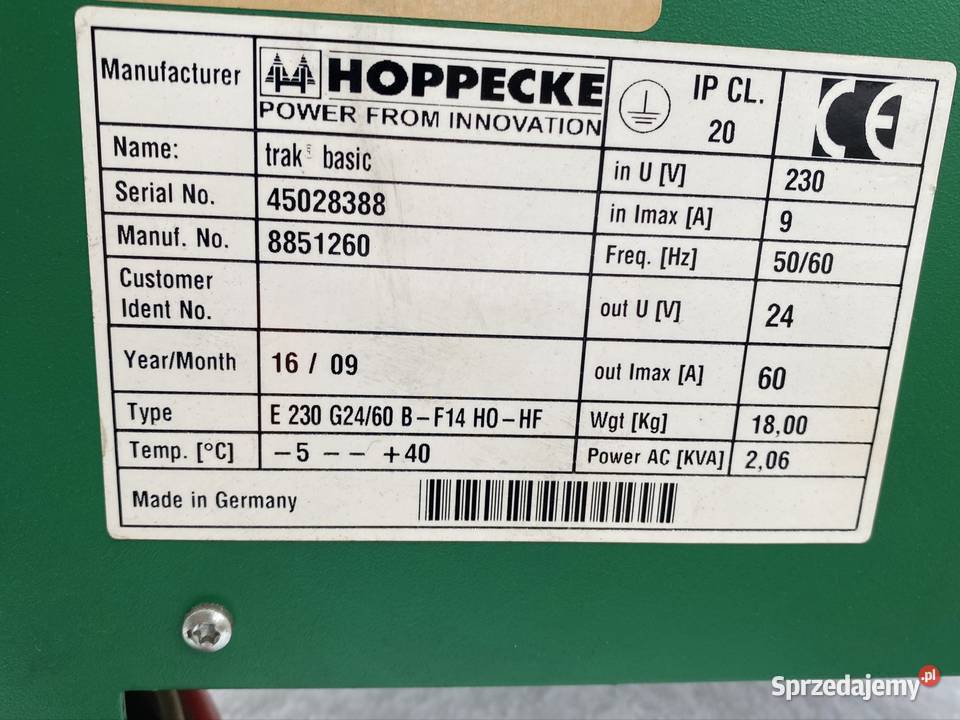 Baterie trakcyjne i prostownik Oborniki sprzedam