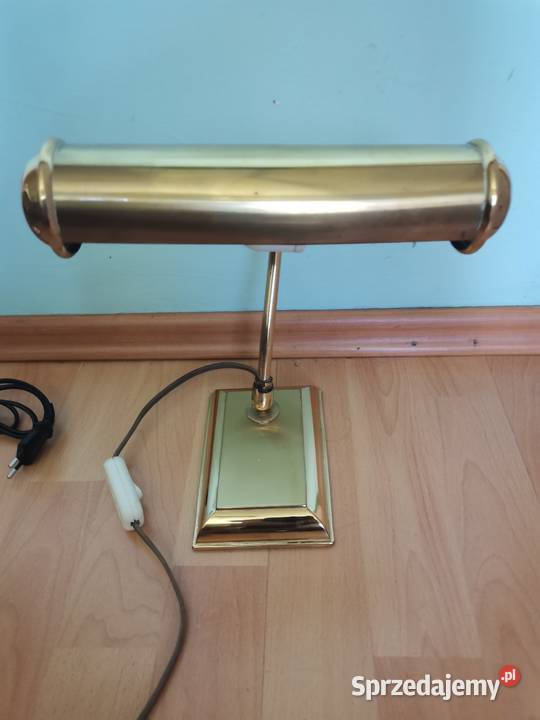 Stara gabinetowa lampa mosiężna z lat 50 tych Kraków