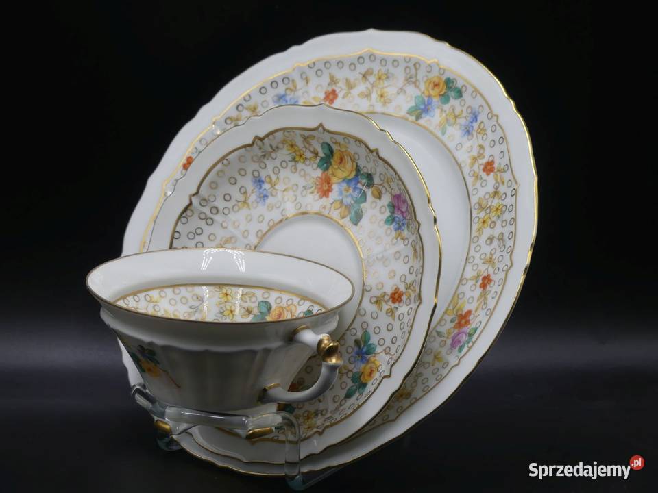 Komplet śniadaniowy Sorau Żary na nóżkach UNIKAT Poznań