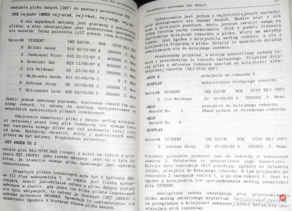 Bazy danych początkujących Witold Sikorski Chełm sprzedam