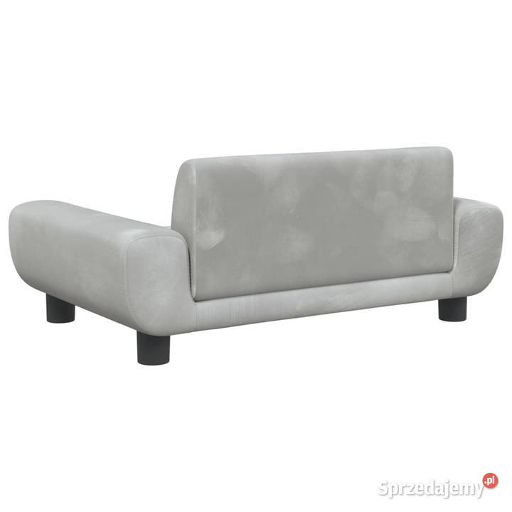 Sofa dzieci jasnoszara 70x45x33 aksamit Meble Warszawa sprzedam