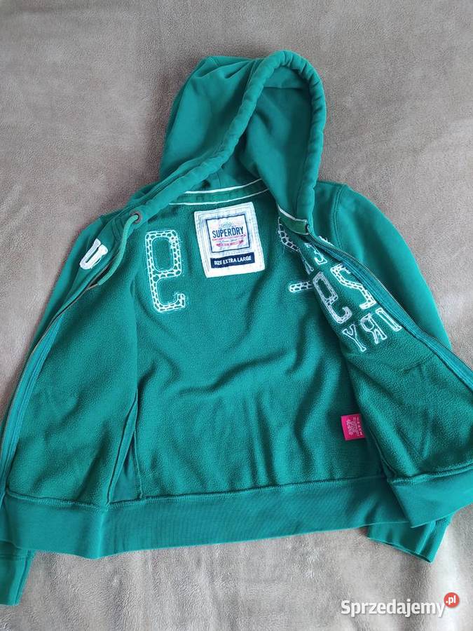 Bluza Superdry zielona bawełniana na zamek z Dębica