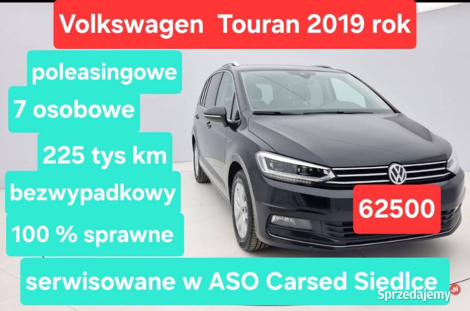 Touran 2019 20 TDI BMT Highline DSG tempomat Siedlce