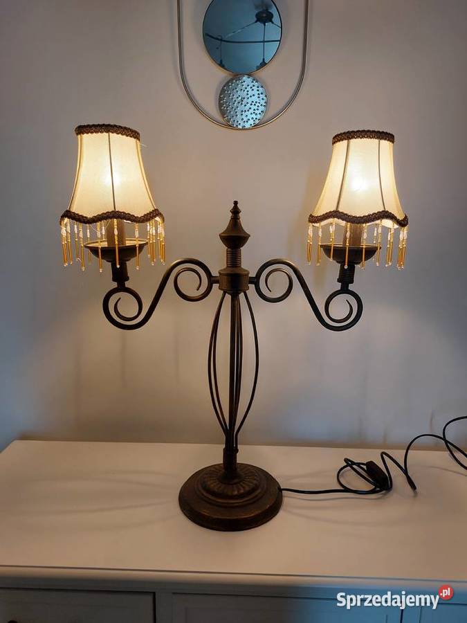 Duża dwuramienna lampa Retro
