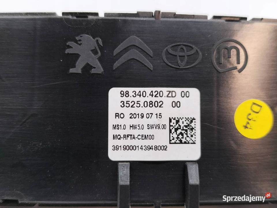 PANEL NAWIEWU 98340420ZD Peugeot Expert III 2016