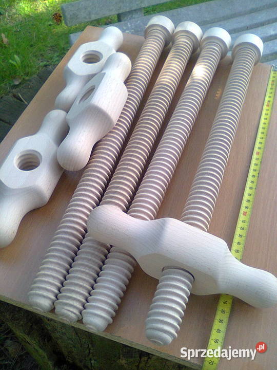 Śruby nakrętki pokrętła szpilki łby drewniane małopolskie Wieliczka