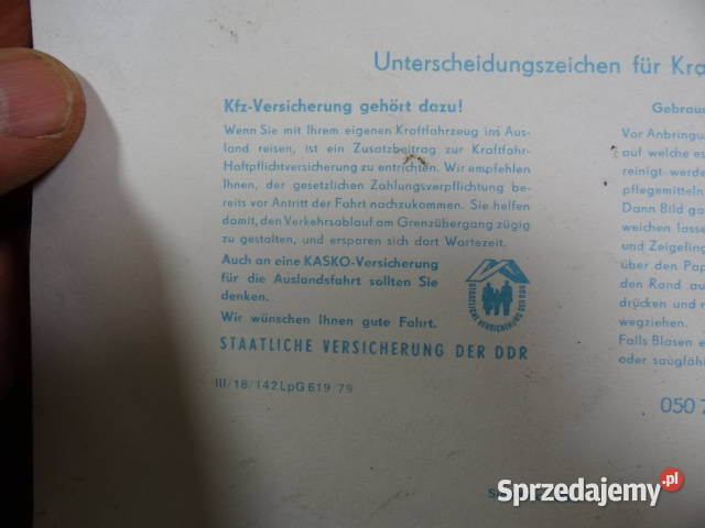 kalkomania DDR oryginalny gadżet org DDR lubuskie