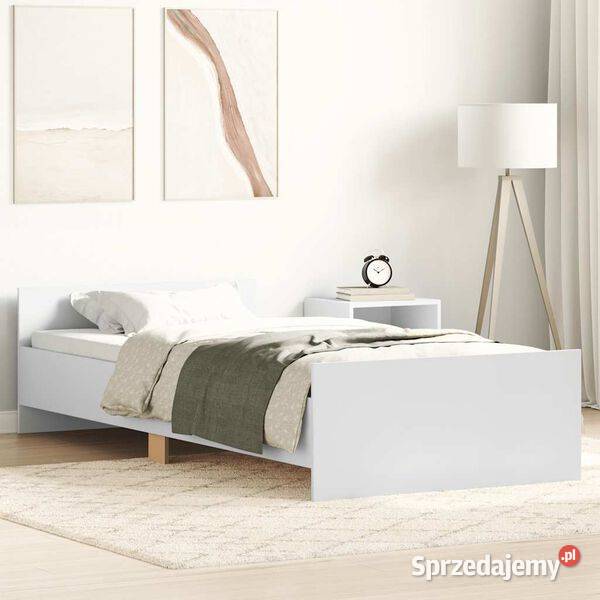 vidaXL Rama łóżka biała 90x200 materiał Ramy i stelaże mazowieckie Warszawa sprzedam
