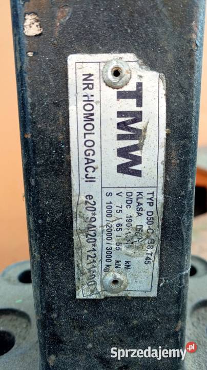 Zaczep ucho dyszla hl hw kujawsko-pomorskie Nakło nad Notecią