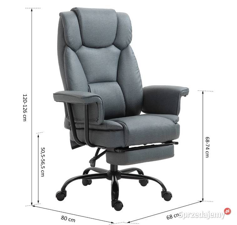 Fotel biurowy z regulacją wysokości z podnóżkiem małopolskie Brzesko