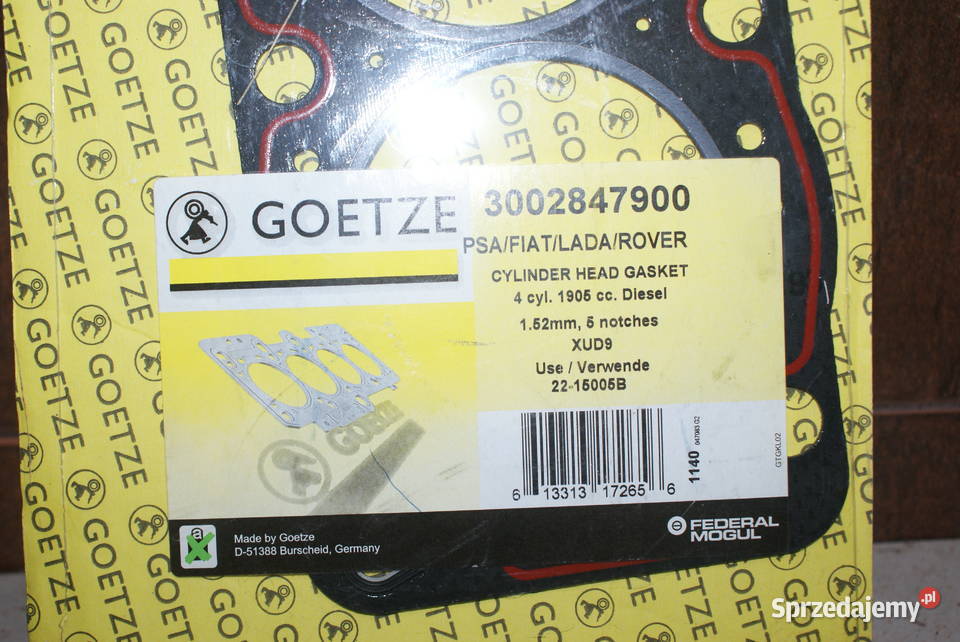 USZCZELKA GŁOWICY OPEL goetze 3002847900 OPEL osobowe Białobrzegi sprzedam