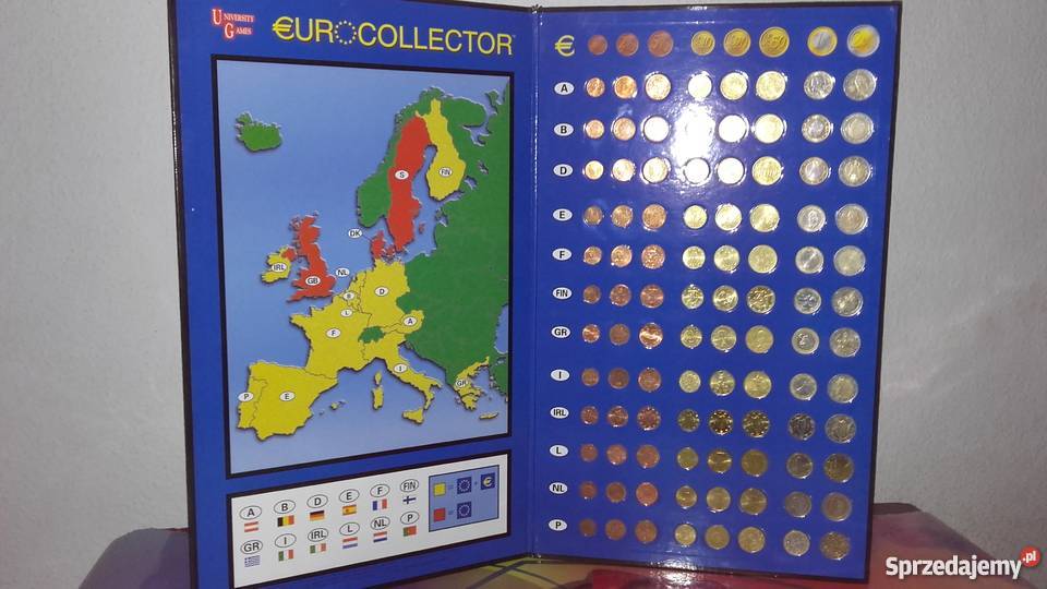 Sprzedam klaser numizmatyczny z monetami euro