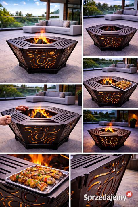 Palenisko ogrodowe PREMIUM 3 mm grill ruszt 7575