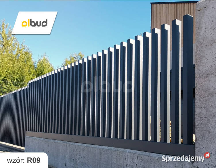 Ogrodzenia aluminiowe nowoczesne grzebieniowe Przęsła Szczecin
