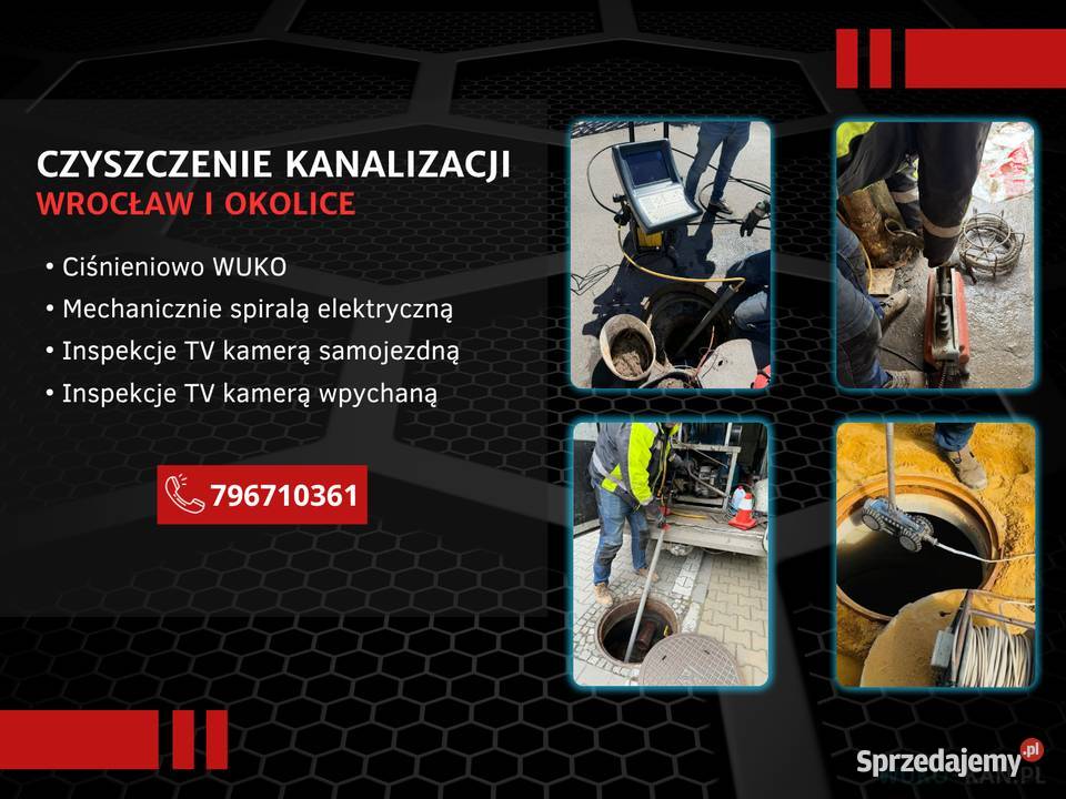 Czyszczenie kanalizacji WUKOinspekcje TV Wrocław Usługi