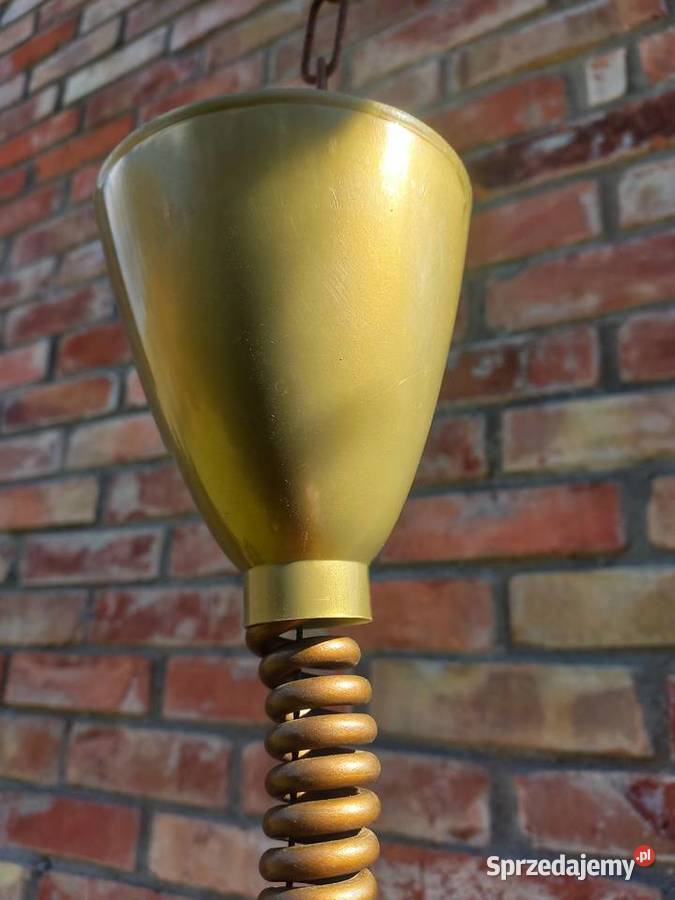 Żyrandol mosiężny metalowy holenderski z Gawroniec