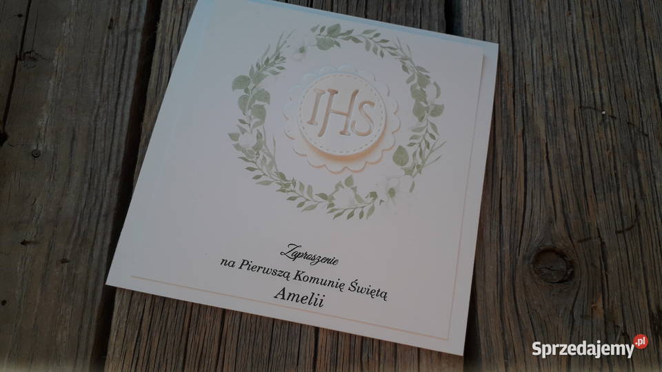 Zaproszenie na Pierwszą Komunię Świętą różne Słupsk