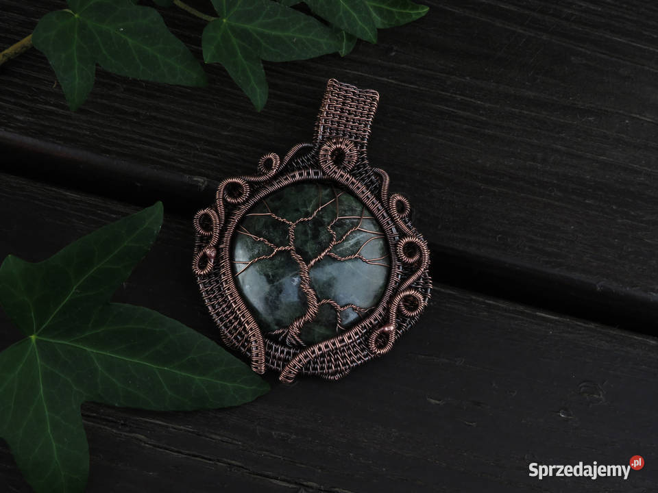 Dwustronny miedziany wisior drzewo życia Rękodzieło Wieliczka sprzedam