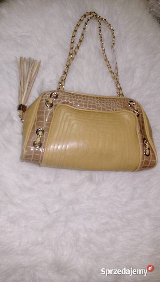 Torebka damska na ramię RICARDA M brązowy/beżowy lubelskie Lublin