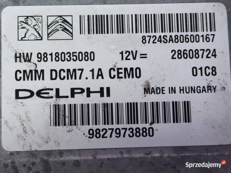 Komputer Sterownik Silnika Citroen DS7 20 HDi Komputery Pleszew sprzedam