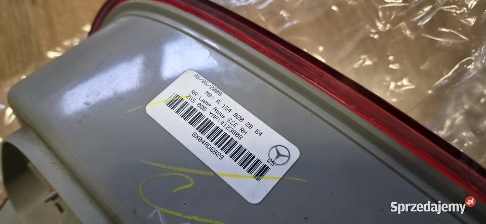 Lampa prawa tył tylna LED Mercedes ML W164 Lift Słońsk