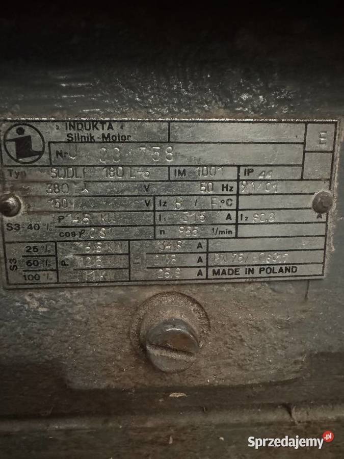 Sprzedam silnik INDUKTA SUDLf 180 L6 Limanowa sprzedam