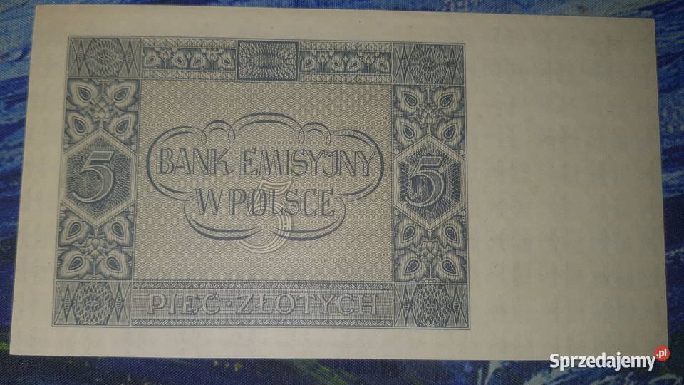 RZADKOŚĆ 5 złotych 1940 s A UNCUNC Warszawa