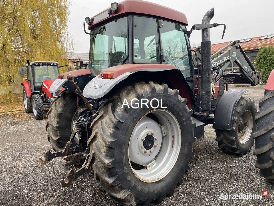 Case MX100 ładowacz Quicke 2000r Case IH Biała