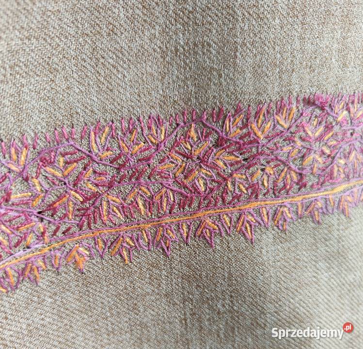 Szal orientalny indyjski haftowany haft paisley Szczecin sprzedam