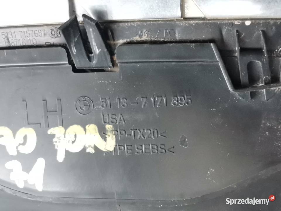 BMW X5 E70 X6 E71 LEWA CZARNA NERKA GRILL PRZÓD osobowe sprzedam