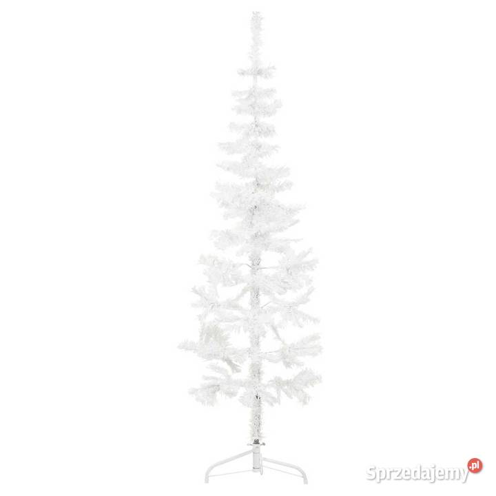 vidaXL Smukła choinka połówka ze stojakiem