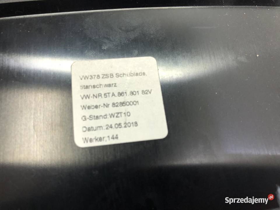 SCHOWEK PÓŁKA TUNELU 5TA861801 VW TOURAN III