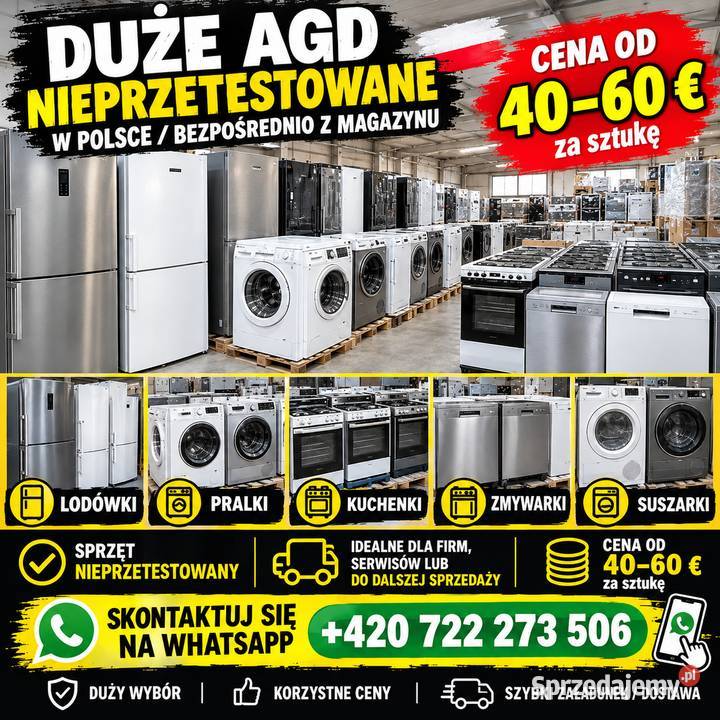 niesprawdzone duże urządzenia AGD wolnostojące