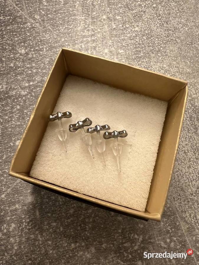 Kolczyki srebrne kokardy kokarda