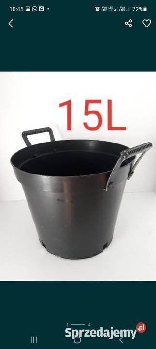 Doniczka produkcyjna 15 L z uchwytami Jawiszowice