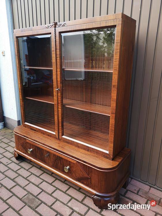 Witryna Biblioteka Serwantka ARTDECO Orzech Meble Swarzędz