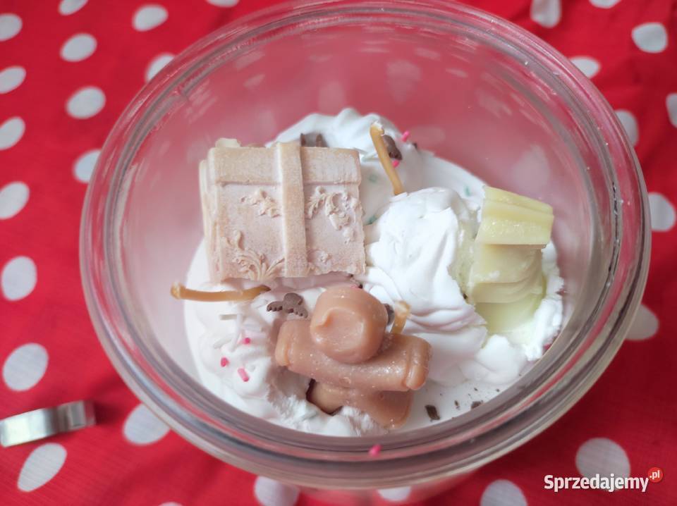 DUŻA Świeca zapachowa 3 knoty w słoiku ciastka Krotoszyn sprzedam