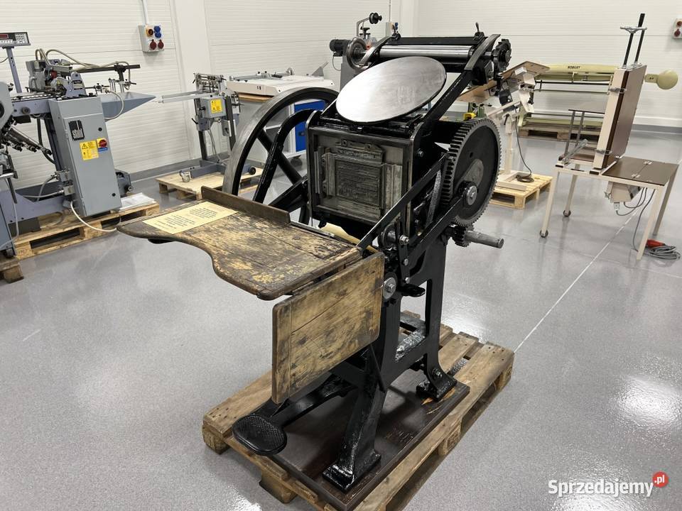 Maszyna typograficzna pedałówka Emil Kahle Radom