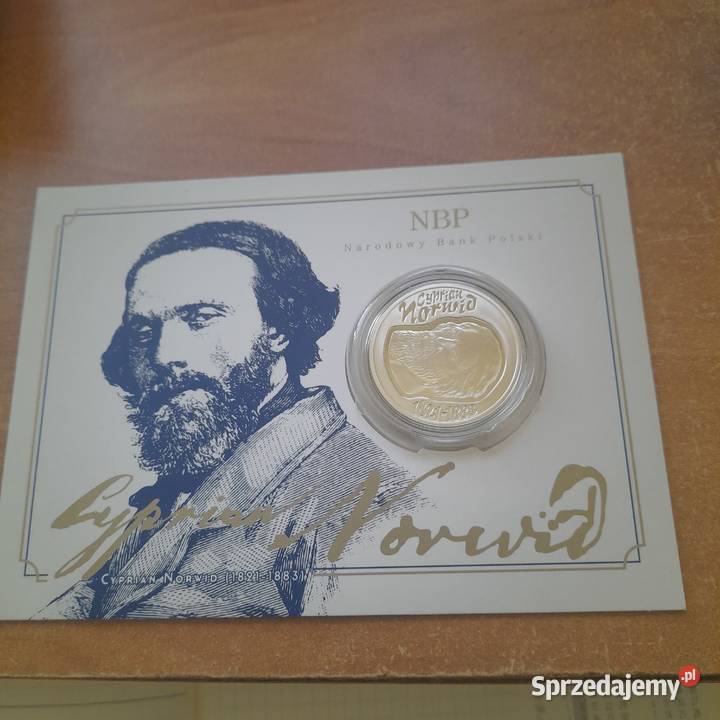 Moneta srebrna Cyprian Kamil Norwid 10 z 2013 r