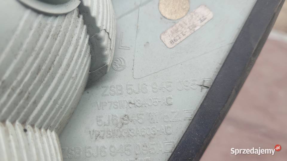 SKODA FABIA II 5J LAMPA TYŁ LEWA 5J6945095 Ruda Śląska