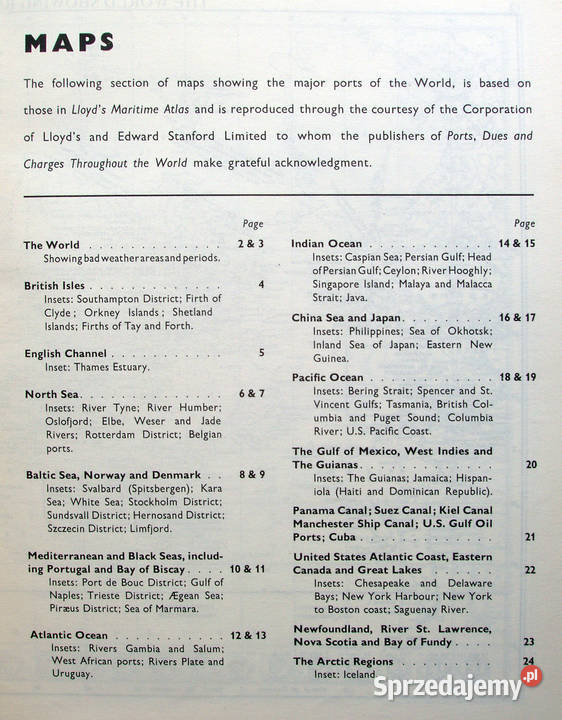 Ports Dues Charges and Accommodation Throughout