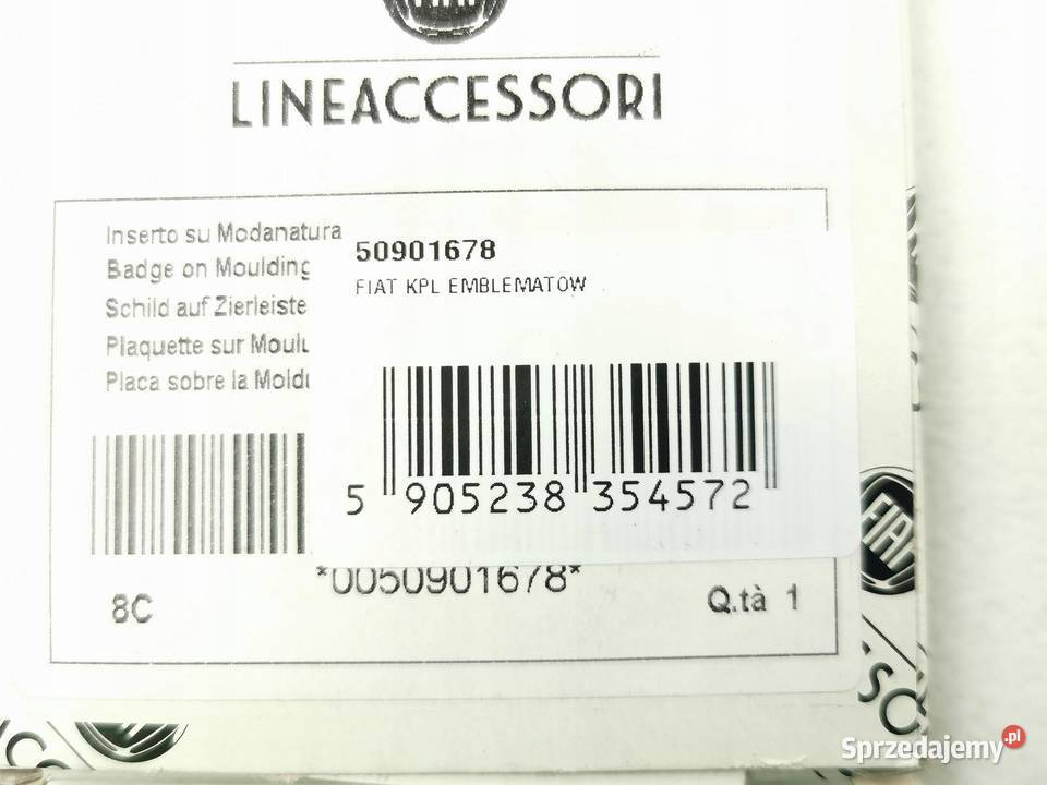 LISTWY OZDOBNE BŁOTNIKA FIAT 500 2007 ORYGINAŁ Części samochodowe