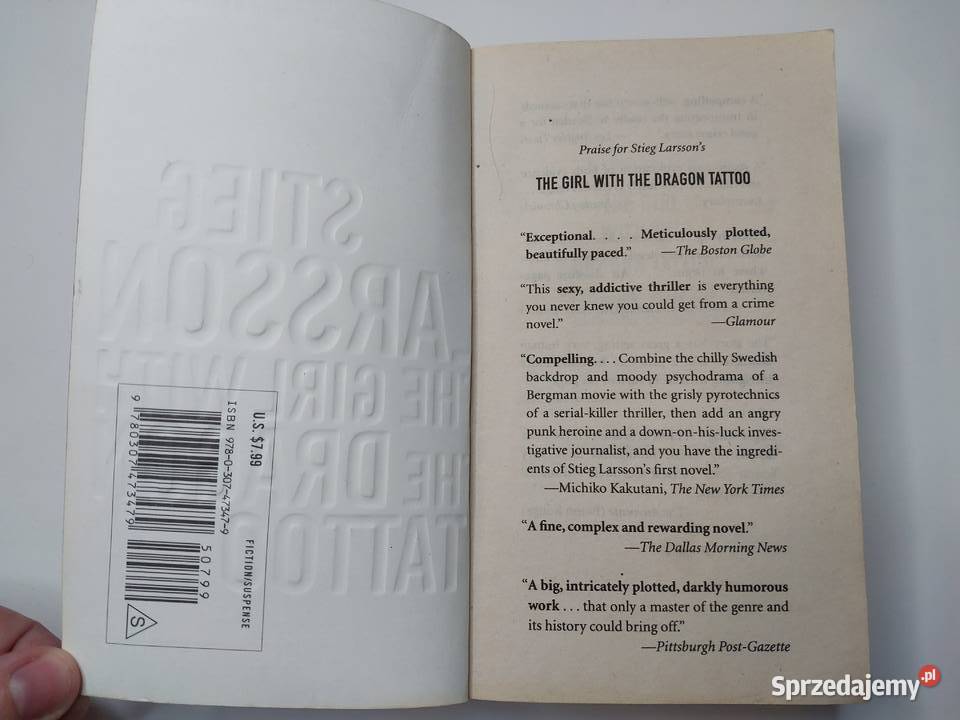 The Girl with the dragon tatoo Stieg Larsson sprzedam