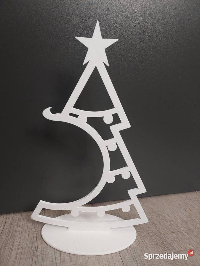 Stojak świąteczny na dużą bombkę biały Kęty