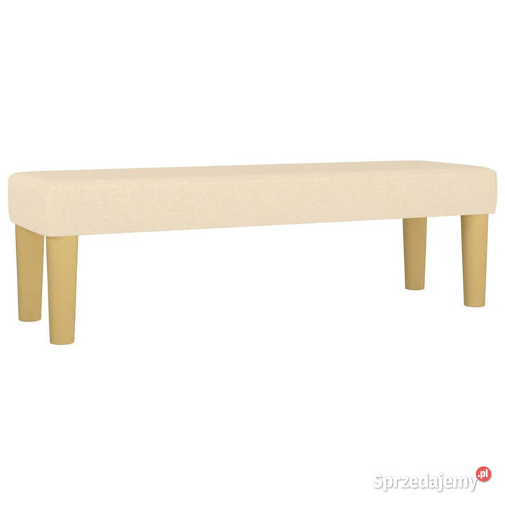 Łóżko kontynentalne z materacem kremowe tkanina 128cm mazowieckie
