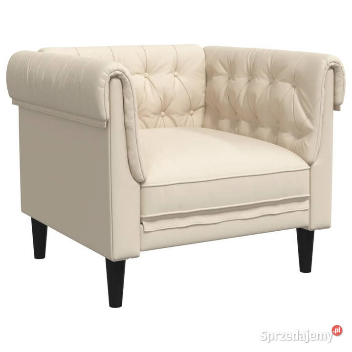 Fotel Chesterfield obity lnem WM372545
