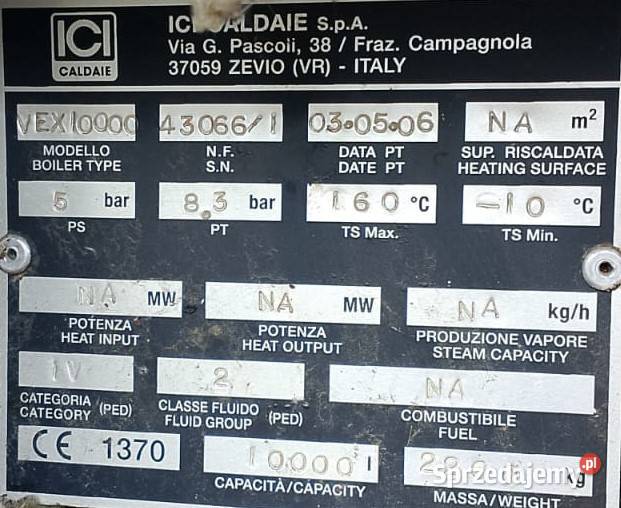 Zbiornik Ruthsa ciśnieniowy ICI Caldaie VEX Produkcja