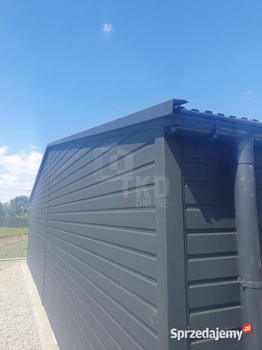 Garaż Blaszany 9x6 3x Brama 2x okno rynny TKD104 Sprzedaż Ciechanów