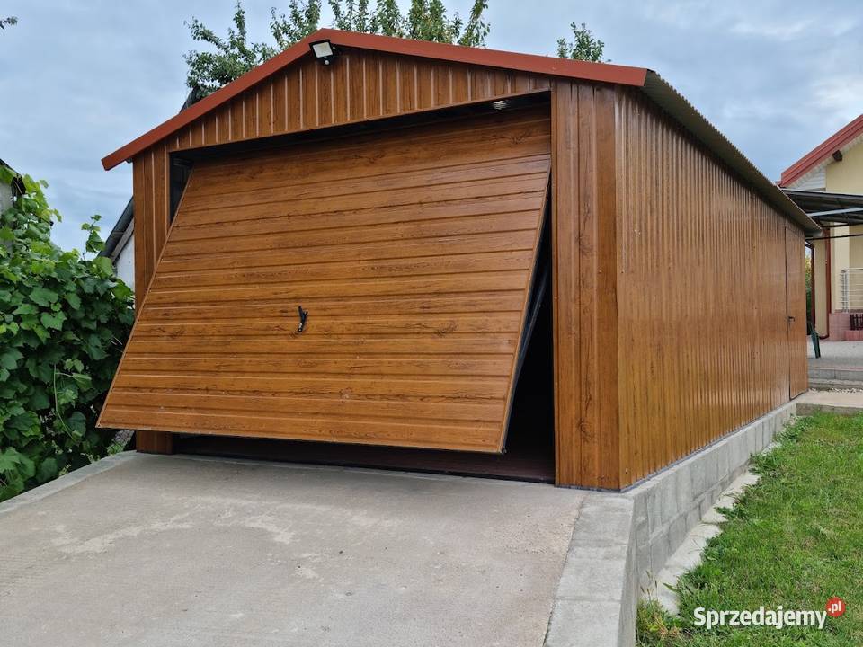 Garaż Blaszany Drewnopodobny NIŻSZA Garaże